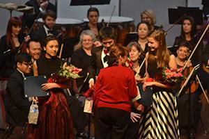 Young Artists are congratulated by Encore! in Feb. 2016